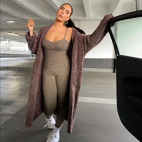 chocolate chenille cardigan